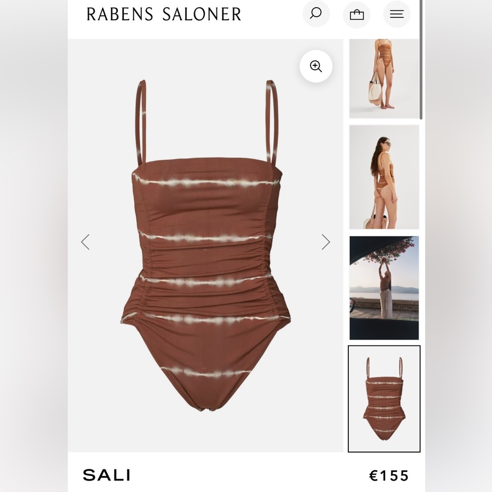 Rabens Saloner Brown Swimsuit